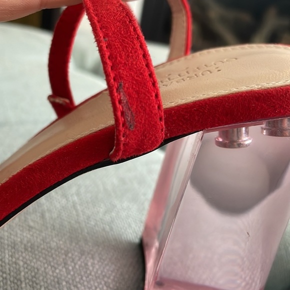 Urban Outfitters Rachel Lucite Red Block Heels - Picture 10 of 16